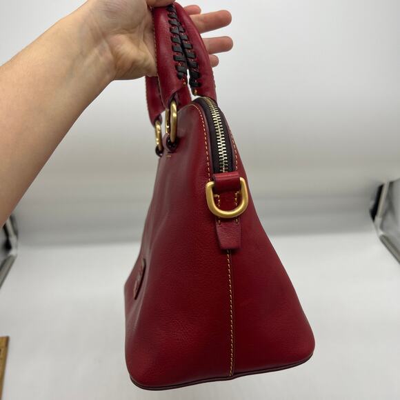 Dooney & Bourke Florentine Leather Domed Purse Red Color Handbags - Picture 4 of 16